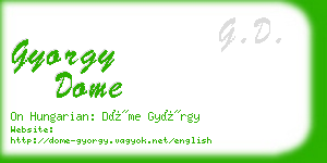 gyorgy dome business card